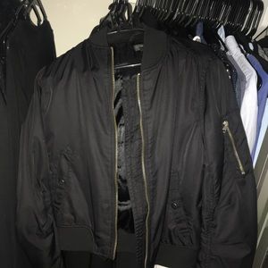 TOPSHOP black bomber jacket